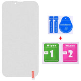 For iPhone 16e / 13 / 13 Pro 50pcs Transparent Frosted Full Screen Tempered Glass Film